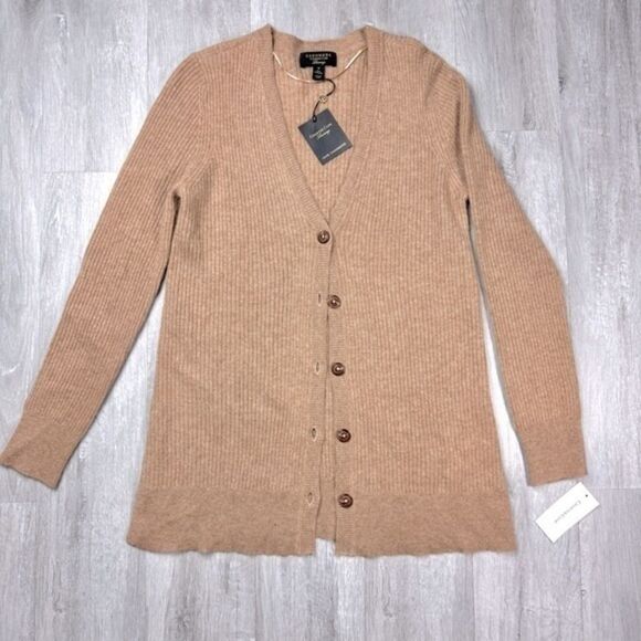 100% Cashmere Button Down Cardigan M - Picture 1 of 5